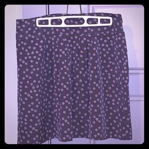 Loft Grey Polka Dot Skirt